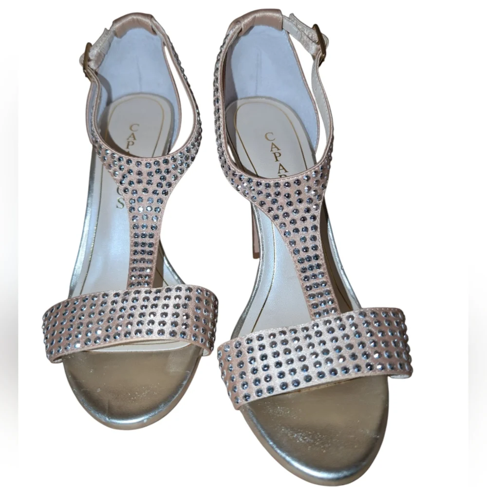 Women's Caparros Silver and Gold Studded Sandals